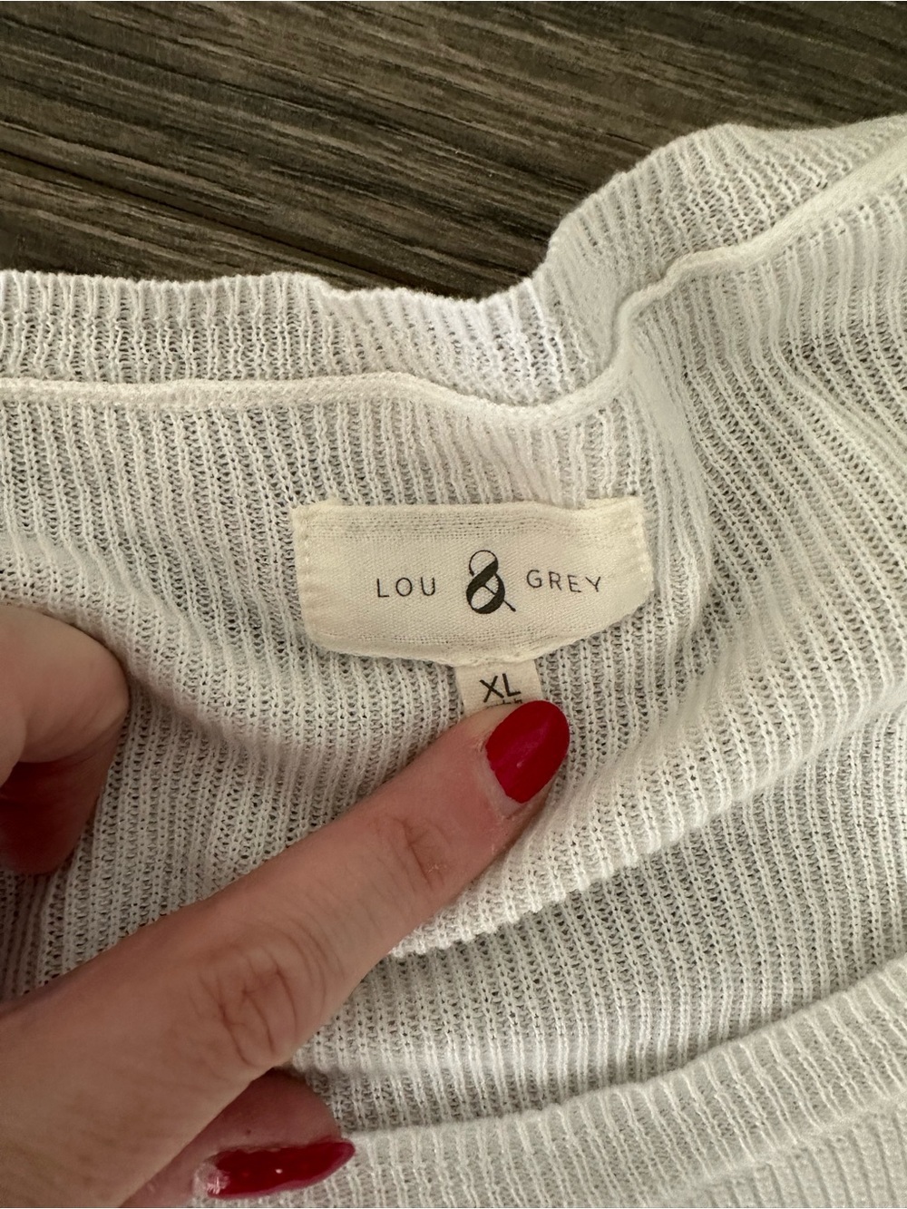 Lou & Grey Lightweight Cream Open-Weave Sweater - Picture 3 of 4